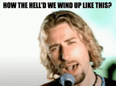 Man Singing Into Microphone How The Hell'd We Wind Up Like This GIF