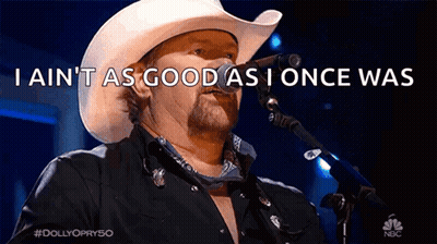 Man Singing Into Microphone I Ain T As Good As I Once Was GIF