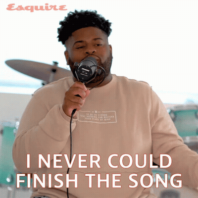 Man Singing Into Microphone I Never Could Finish The Song GIF