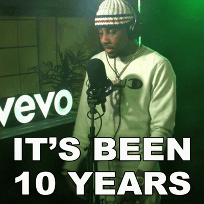 Man Singing Into Microphone It's Been 10 Years GIF