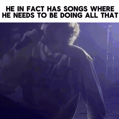 Man Singing Into Microphone GIF