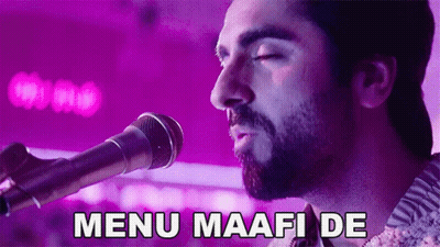 Man Singing Into Microphone Menu Maafi De GIF