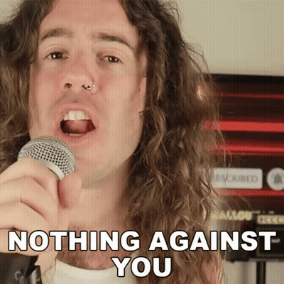 Man Singing Into Microphone Nothing Against You GIF
