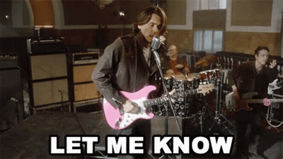 Man Singing Into Microphone Playing Pink Guitar Let Me Know GIF