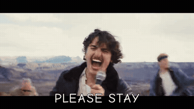 Man Singing Into Microphone Please Stay GIF