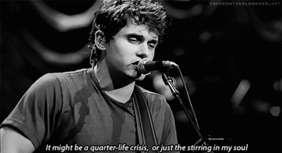 Man Singing Into Microphone Quarter-Life Crisis GIF