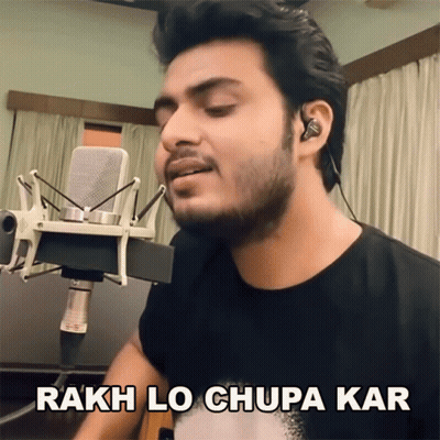 Man Singing Into Microphone Rakh Lo Chupa Kar GIF