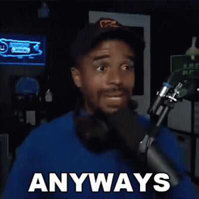 Man Singing Into Microphone Saying Anyways