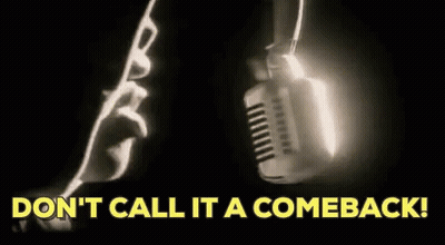 Man Singing Into Microphone Saying Don't Call It A Comeback GIF