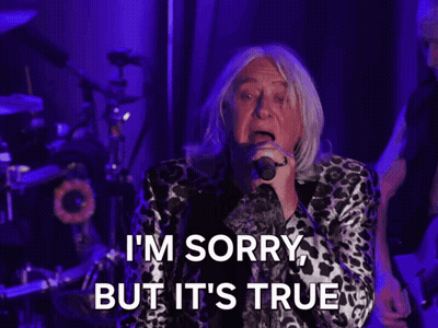 Man Singing Into Microphone Saying I'm Sorry But It's True GIF