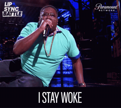 Man Singing Into Microphone Saying I Stay Woke GIF