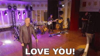 Man Singing Into Microphone Saying Love You GIF
