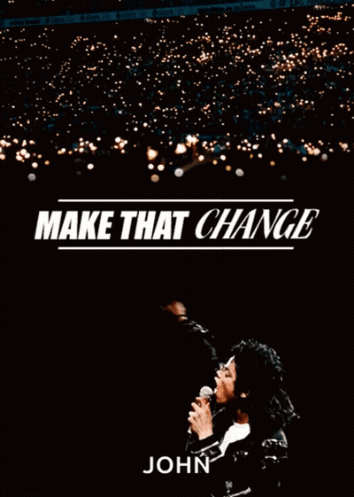 Man Singing Into Microphone Saying Make That Change GIF