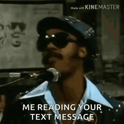 Man Singing Into Microphone Saying Me Reading Your Text Message GIF