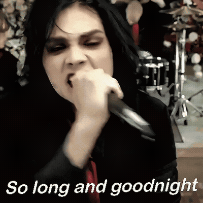 Man Singing Into Microphone Saying So Long And Goodnight GIF