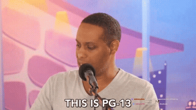 Man Singing Into Microphone Saying This Is PG-13 GIF
