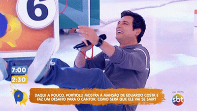 Man Singing Into Microphone SBT Logo GIF