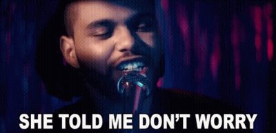 Man Singing Into Microphone She Told Me Don't Worry GIF