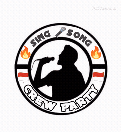 Man Singing Into Microphone Sing Song Crew Party GIF