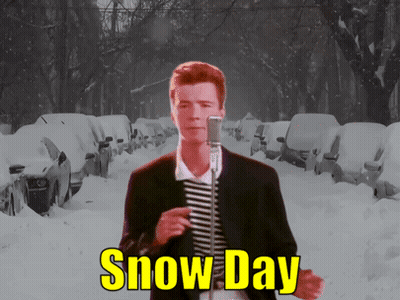 Man Singing Into Microphone Snow Day GIF