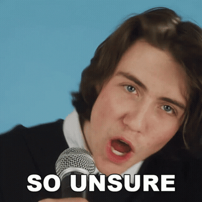 Man Singing Into Microphone So Unsure GIF