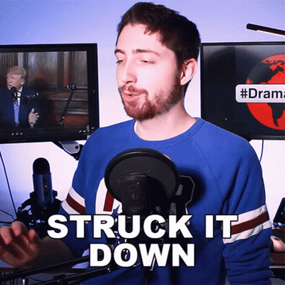 Man Singing Into Microphone Struck It Down GIF