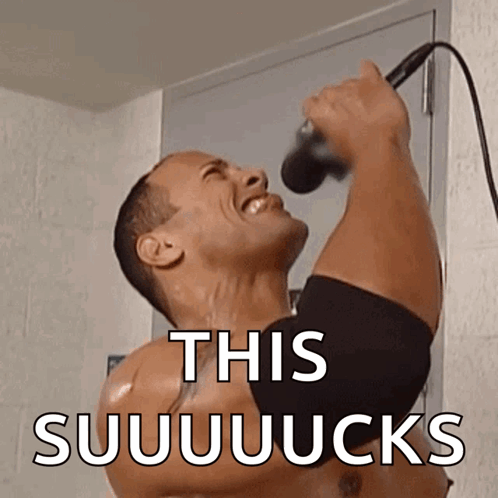 Man Singing Into Microphone This Suuucks GIF