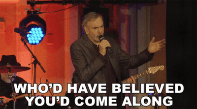 Man Singing Into Microphone Who'd Have Believed You'd Come Along GIF