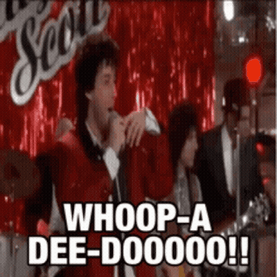 Man Singing Into Microphone Whoop-A Dee-Doooo GIF