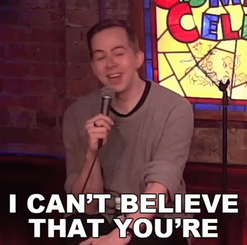 Man Singing Into Microphone With I Can't Believe That You're GIF