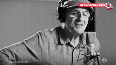 Man Singing Into Microphone With Rednosedday.org Sticker GIF