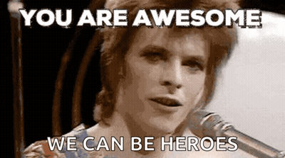 Man Singing Into Microphone You Are Awesome We Can Be Heroes GIF