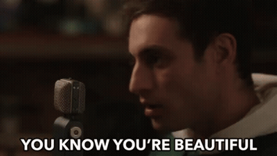 Man Singing Into Microphone You Know You're Beautiful GIF