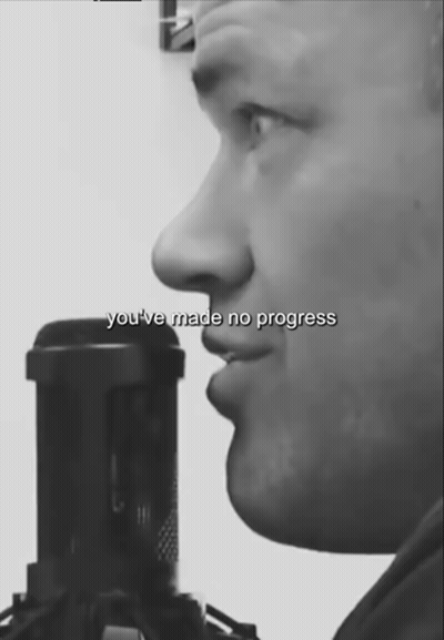 Man Singing Into Microphone You've Made No Progress GIF