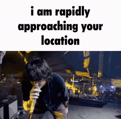 Man Singing Mic I'm Rapidly Approaching Your Location GIF
