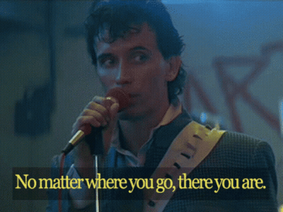 Man Singing No Matter Where You Go There You Are GIF
