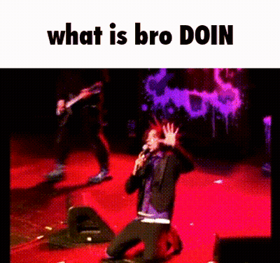 Man Singing On Stage Saying What Is Bro Doin GIF