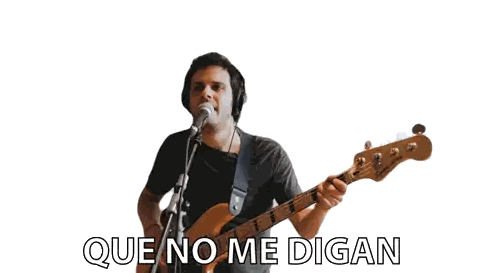 Man Singing With Bass Guitar Que No Me Digan Sticker