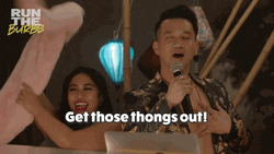Man Sings Get Those Thong Out GIF