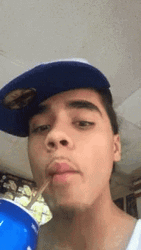 Man Sipping Swiper No Swiping GIF