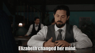 Man Sitting At Bar Elizabeth Changed Her Mind GIF