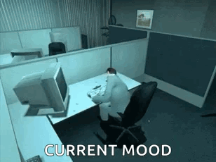 Man Sitting At Computer Current Mood GIF