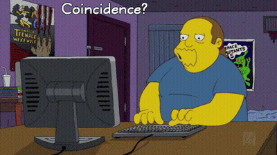 Man Sitting At Computer Saying Coincidence GIF