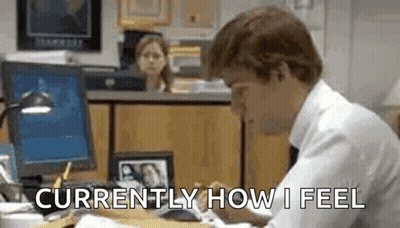 Man Sitting At Computer Saying Currently How I Feel GIF