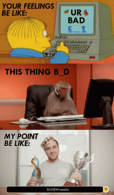 Man Sitting At Computer Saying Your Feelings Be Like GIF