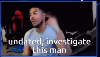 Man Sitting At Computer Screen Says Undated Investigate This Man GIF
