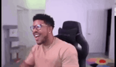 Man Sitting At Computer With Mods Set Their Blinking And Breathing To Manual GIF