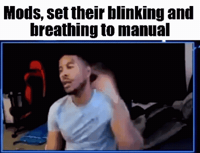 Man Sitting At Computer With Mods Set Their Blinking And Breathing To Manual GIF