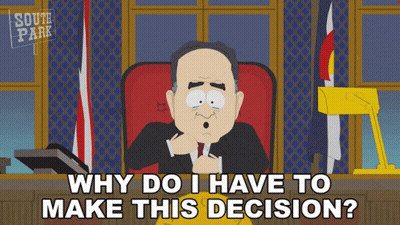 Man Sitting At Desk Saying Why Do I Have To Make This Decision GIF