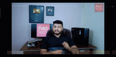 Man Sitting At Desk With Fact Tech Computer Screen GIF